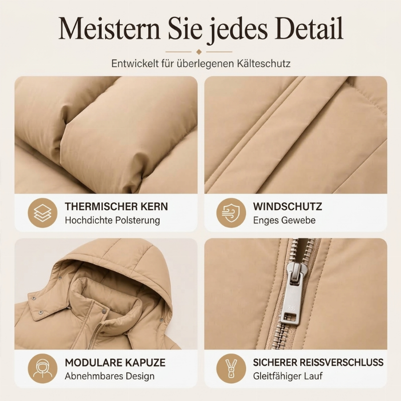 📢📢50% Rabatt!!! 🎉✨ Warme, lockere Damen-Winterjacke mit Kapuze