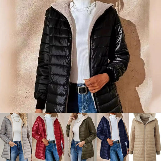 🚀 Neu eingetroffen – 50% Probierpreis! Gesteppter warmer Wintermantel mit Kapuze und Reißverschluss für Damen