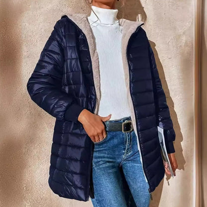 🚀 Neu eingetroffen – 50% Probierpreis! Gesteppter warmer Wintermantel mit Kapuze und Reißverschluss für Damen