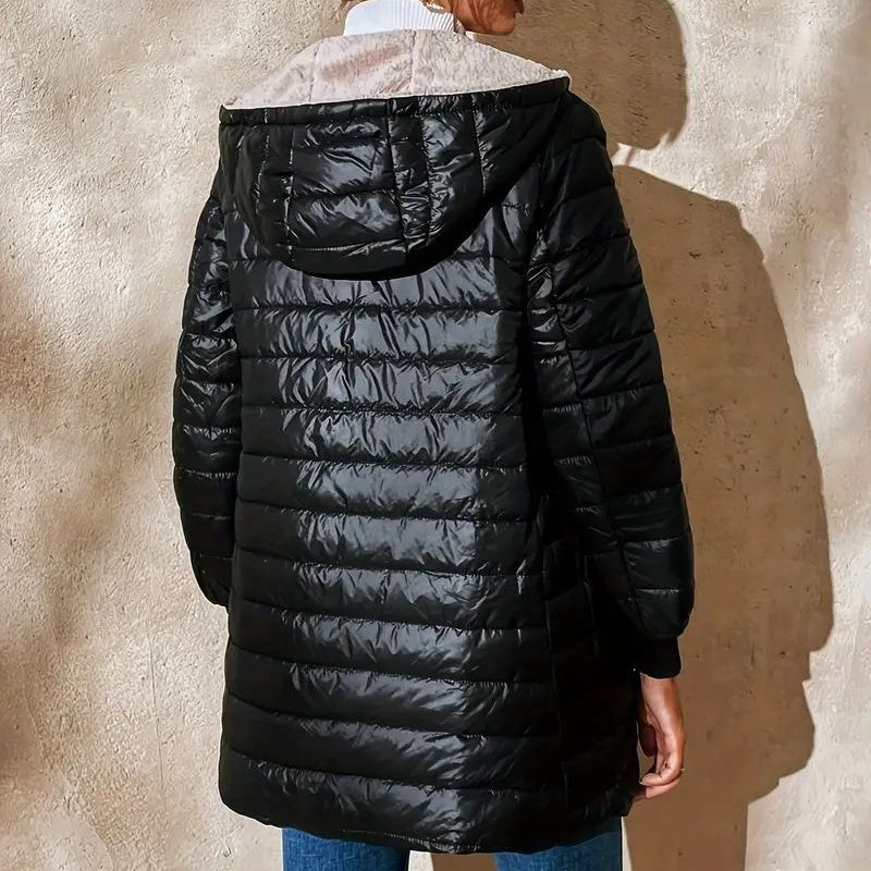 🚀 Neu eingetroffen – 50% Probierpreis! Gesteppter warmer Wintermantel mit Kapuze und Reißverschluss für Damen