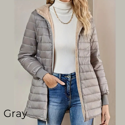 🚀 Neu eingetroffen – 50% Probierpreis! Gesteppter warmer Wintermantel mit Kapuze und Reißverschluss für Damen