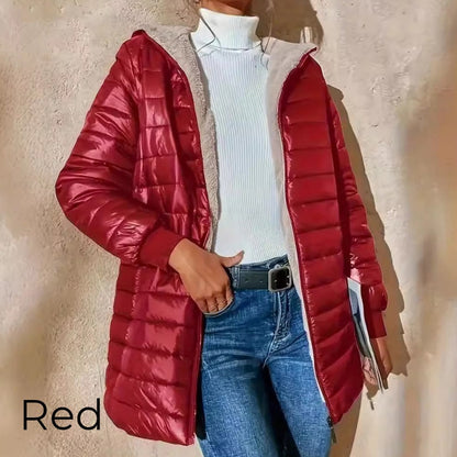 🚀 Neu eingetroffen – 50% Probierpreis! Gesteppter warmer Wintermantel mit Kapuze und Reißverschluss für Damen