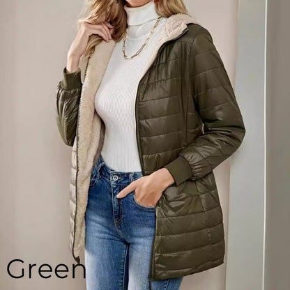 🚀 Neu eingetroffen – 50% Probierpreis! Gesteppter warmer Wintermantel mit Kapuze und Reißverschluss für Damen