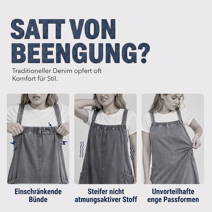 📢🎉50%Rabatt!!!🛍️✨Übergroßes lässiges Jeans-Maxikleid mit Trägern für Damen