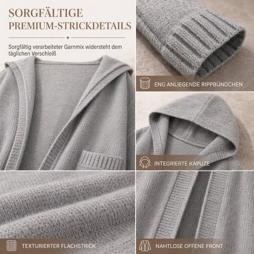 📢🎉50%Rabatt!!!🛍️✨Lange Strickjacke mit Kapuze für Damen