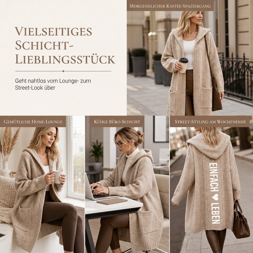 📢🎉50%Rabatt!!!🛍️✨Lange Strickjacke mit Kapuze für Damen
