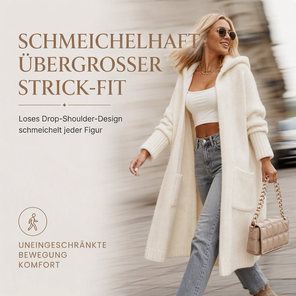 📢🎉50%Rabatt!!!🛍️✨Lange Strickjacke mit Kapuze für Damen
