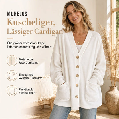 📢📢50% Rabatt!!! 🎉✨ Lässige Cord-Strickjacke mit V-Ausschnitt für Damen