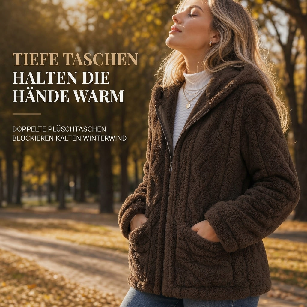 📢📢50% Rabatt!!! 🎉✨ Lässiger, einfarbiger Plüschcardigan für Damen