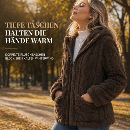 📢📢50% Rabatt!!! 🎉✨ Lässiger, einfarbiger Plüschcardigan für Damen