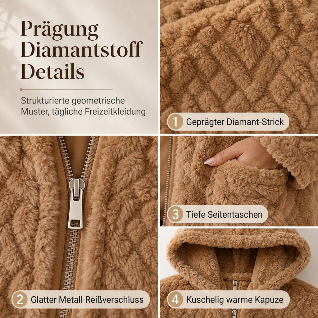 📢📢50% Rabatt!!! 🎉✨ Lässiger, einfarbiger Plüschcardigan für Damen