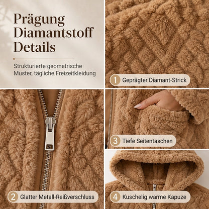 📢📢50% Rabatt!!! 🎉✨ Lässiger, einfarbiger Plüschcardigan für Damen
