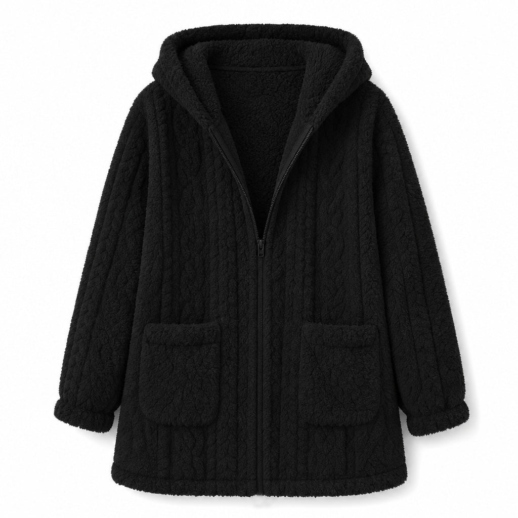 📢📢50% Rabatt!!! 🎉✨ Lässiger, einfarbiger Plüschcardigan für Damen