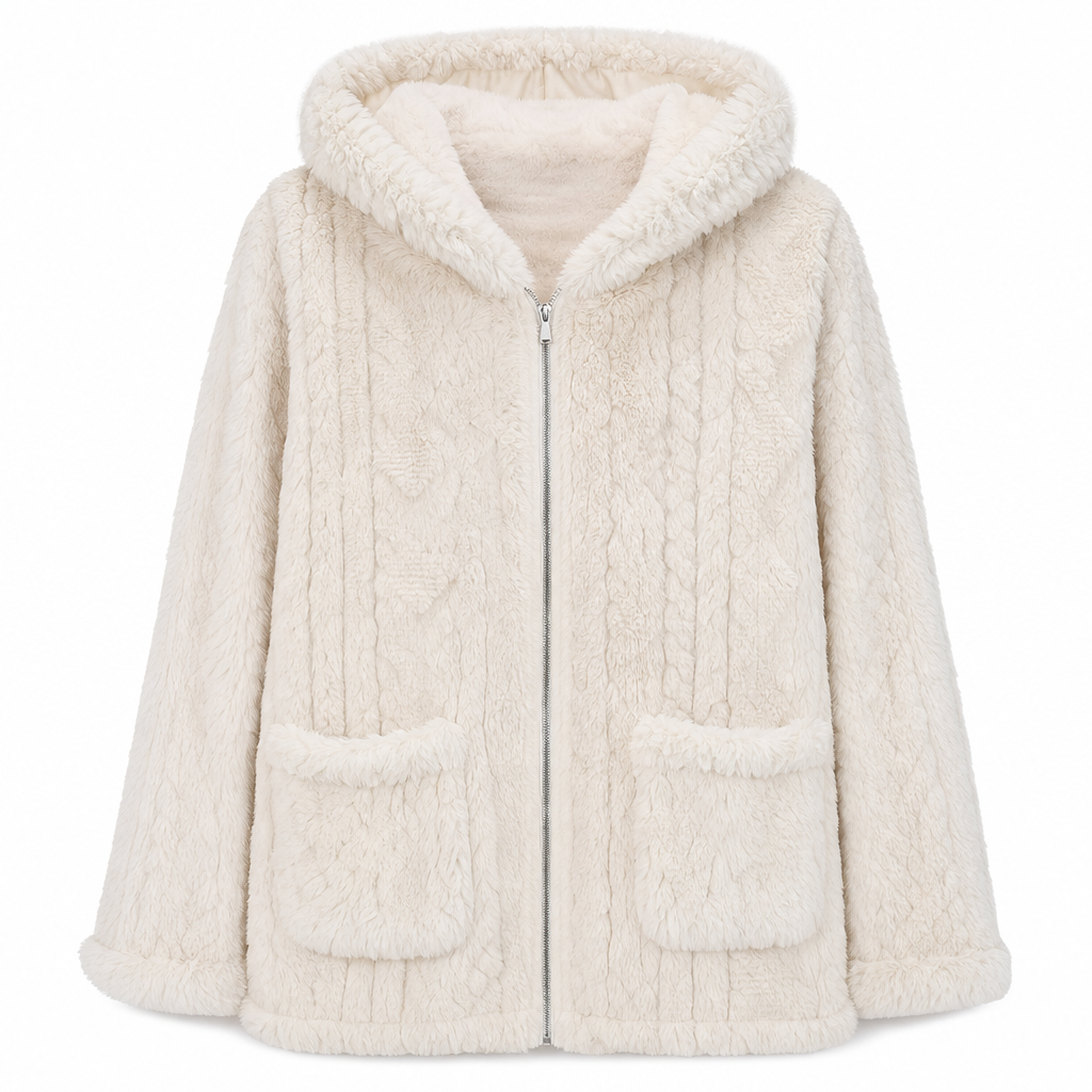📢📢50% Rabatt!!! 🎉✨ Lässiger, einfarbiger Plüschcardigan für Damen