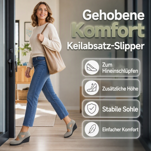 Damen Keilballerinas, Slip-On Komfortschuhe