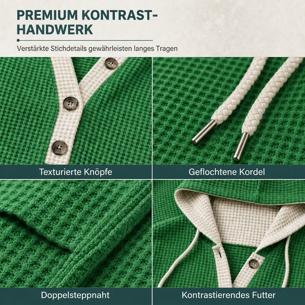 Locker sitzendes Strick-Kapuzenpullover für Damen