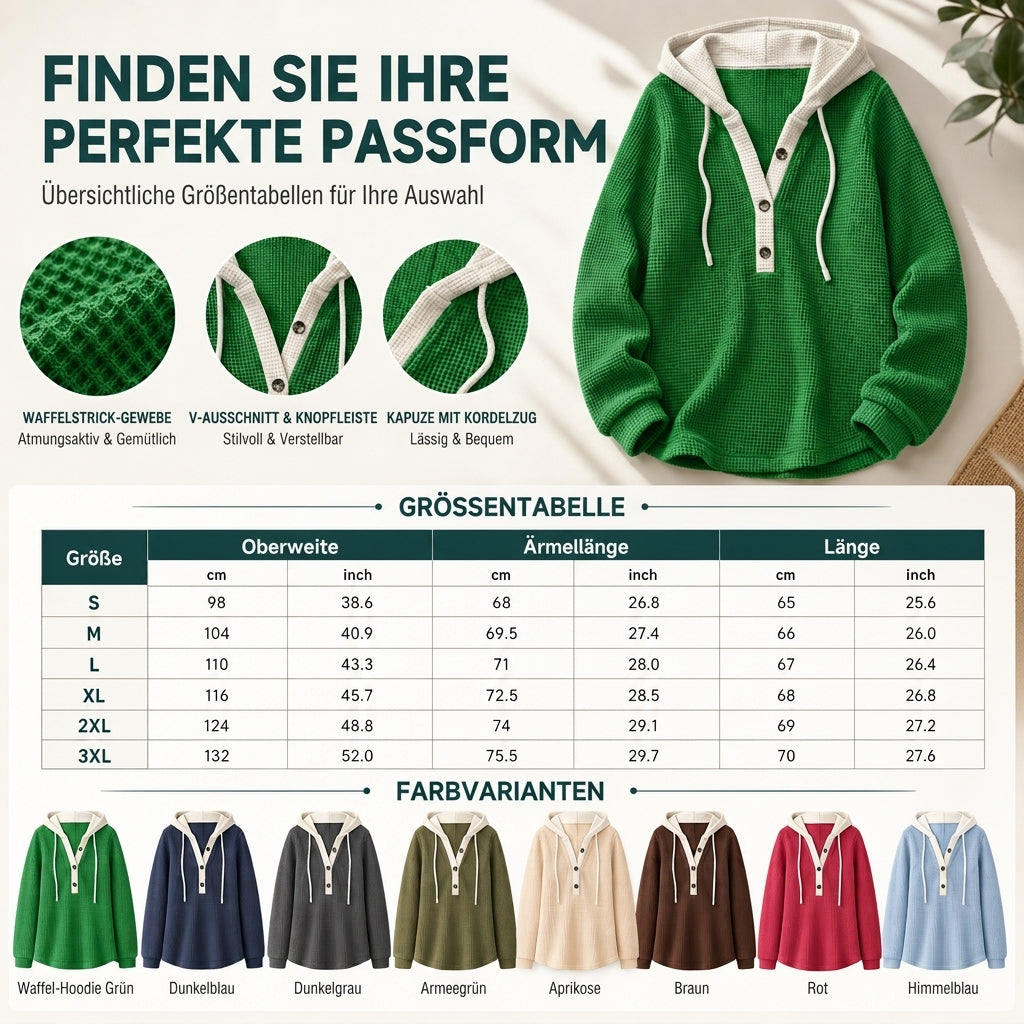 Locker sitzendes Strick-Kapuzenpullover für Damen