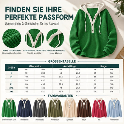 Locker sitzendes Strick-Kapuzenpullover für Damen