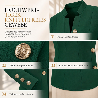 Damen-Blazer mit Stehkragen und schmaler Passform