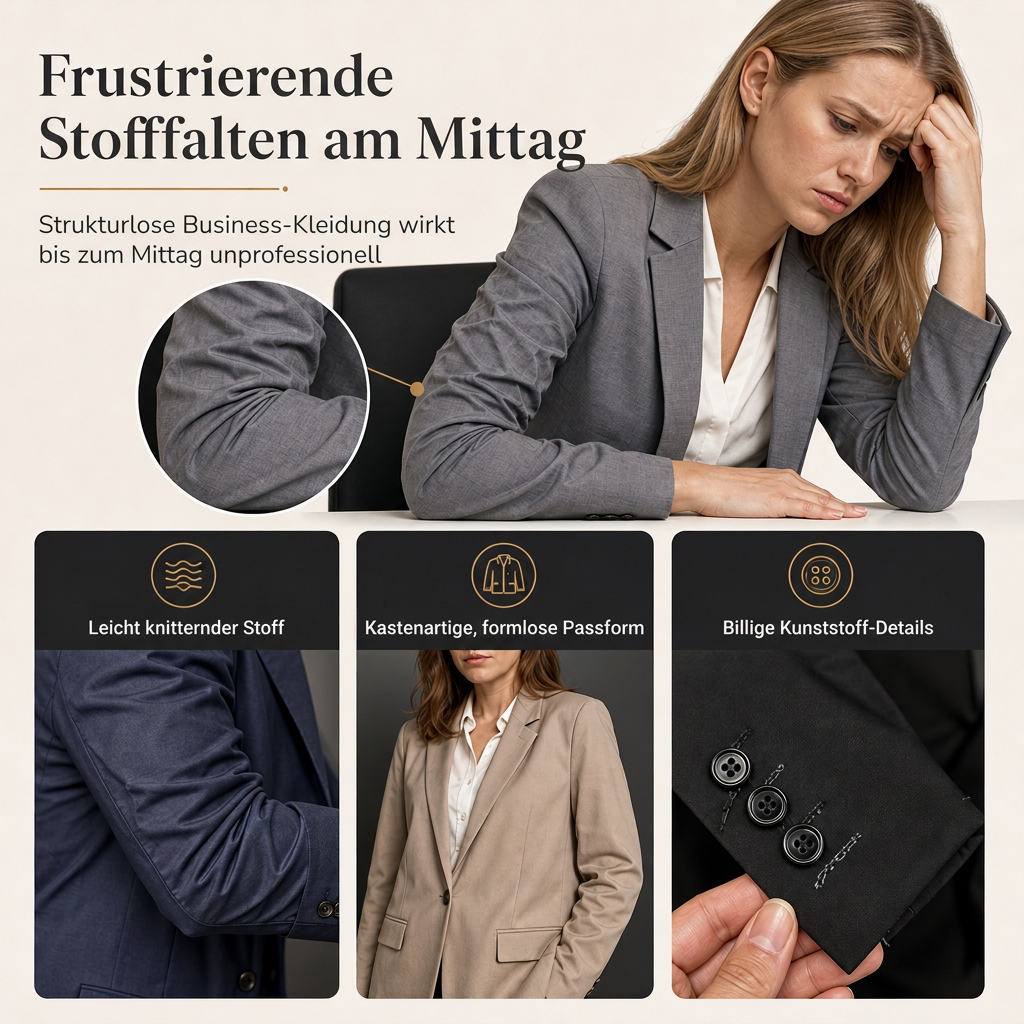 Damen-Blazer mit Stehkragen und schmaler Passform