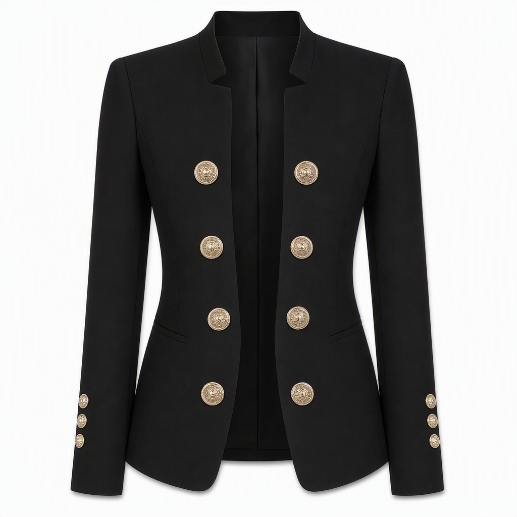 Damen-Blazer mit Stehkragen und schmaler Passform