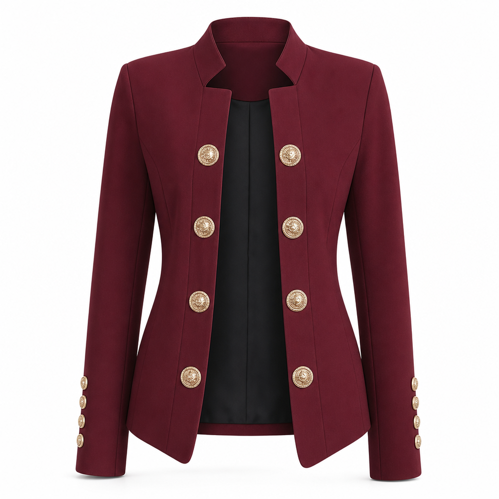Damen-Blazer mit Stehkragen und schmaler Passform