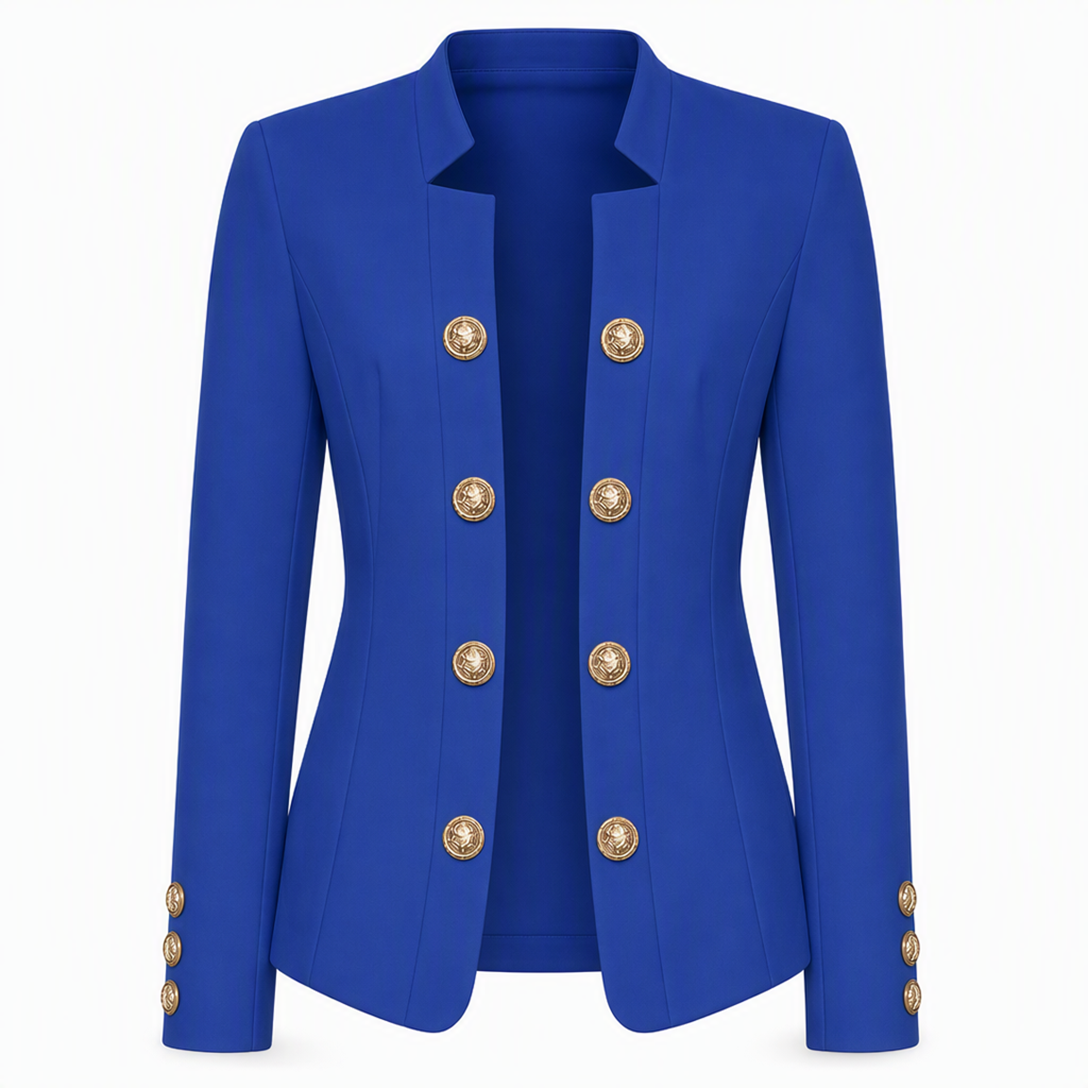 Damen-Blazer mit Stehkragen und schmaler Passform