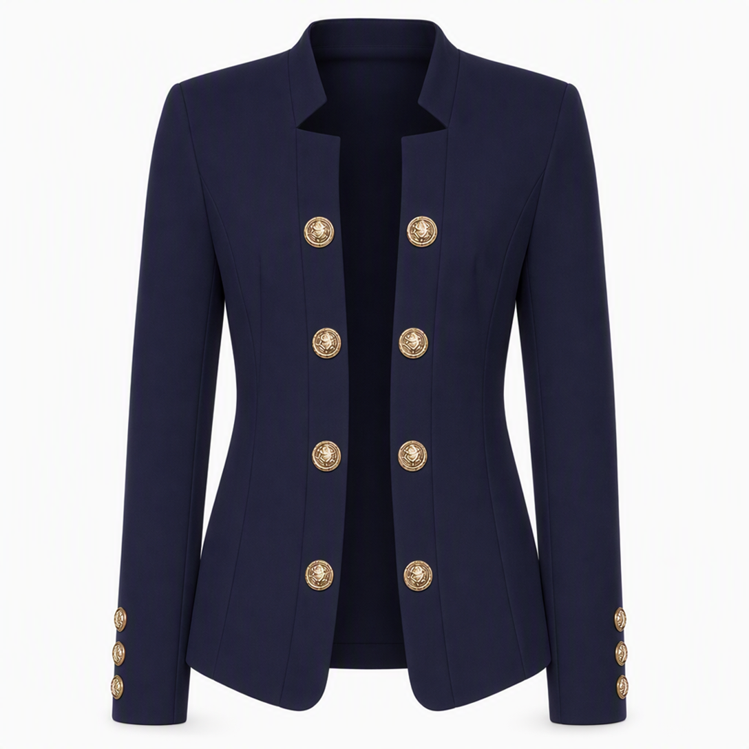 Damen-Blazer mit Stehkragen und schmaler Passform
