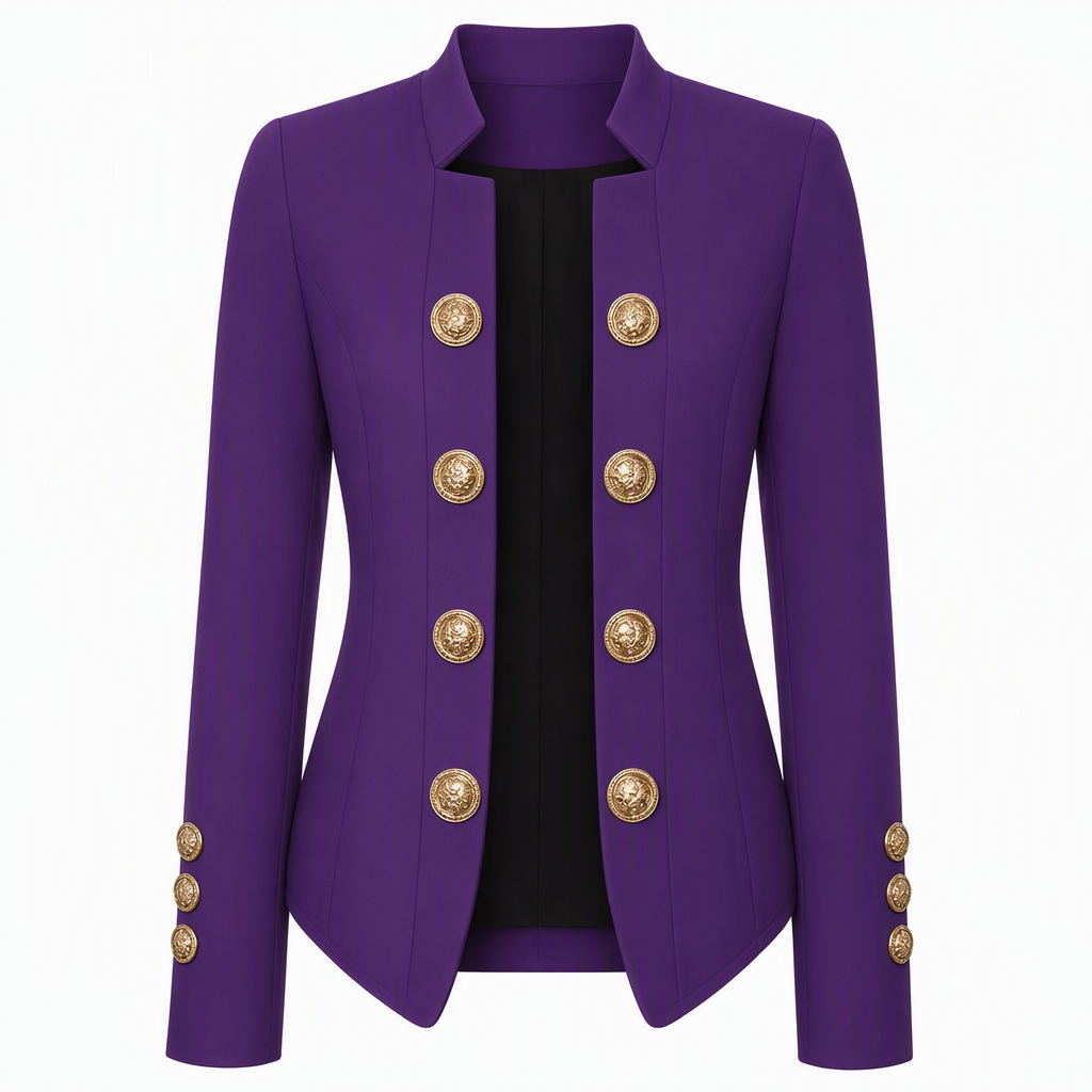 Damen-Blazer mit Stehkragen und schmaler Passform