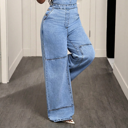 📢🎉50%Rabatt!!!🛍️✨Schmeichelnder Denim-Jumpsuit