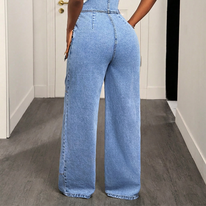 📢🎉50%Rabatt!!!🛍️✨Schmeichelnder Denim-Jumpsuit