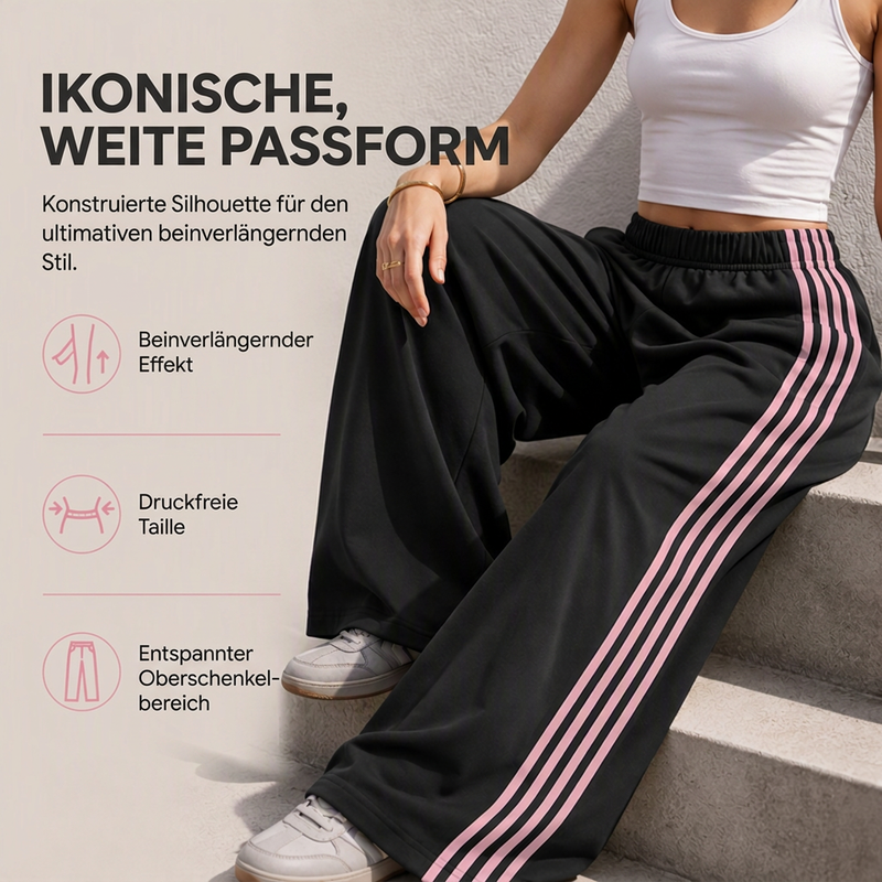 📢🎉50%Rabatt!!!🛍️✨Weite Damen-Sweathose mit Seitenstreifen