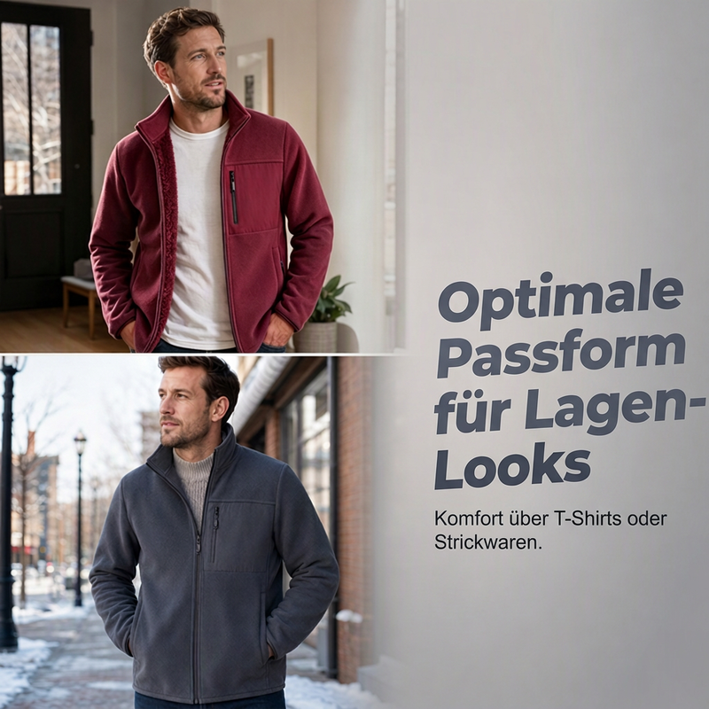 📢🎉50%Rabatt!!!🛍️✨Unisex schwere Fleecejacke mit durchgehendem Reißverschluss