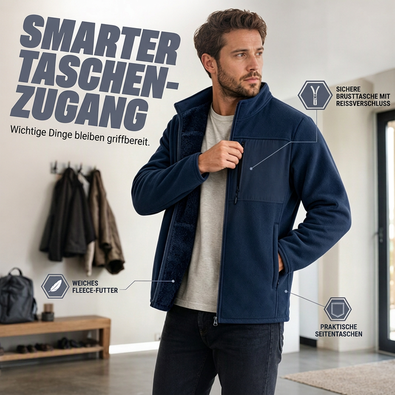 📢🎉50%Rabatt!!!🛍️✨Unisex schwere Fleecejacke mit durchgehendem Reißverschluss