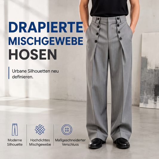 📢🎉50%Rabatt!!!🛍️✨Schicke hochtaillierte zweireihige Drapierhosen für Herren