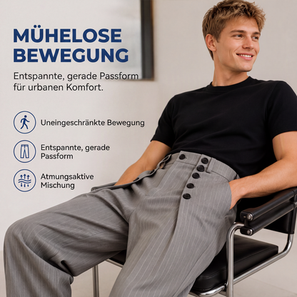 📢🎉50%Rabatt!!!🛍️✨Schicke hochtaillierte zweireihige Drapierhosen für Herren