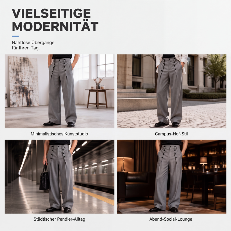 📢🎉50%Rabatt!!!🛍️✨Schicke hochtaillierte zweireihige Drapierhosen für Herren
