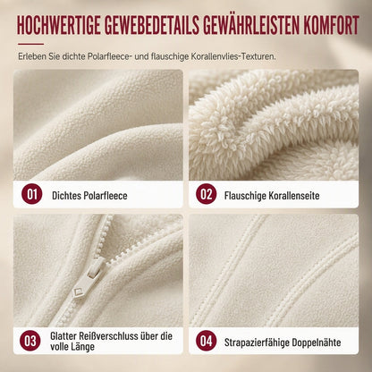 📢📢50%Rabatt!!!🎉✨Unisex-Wendbare warme Jacke mit Reißverschluss und Stehkragen