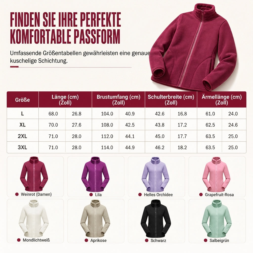 📢📢50%Rabatt!!!🎉✨Unisex-Wendbare warme Jacke mit Reißverschluss und Stehkragen