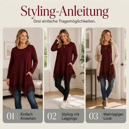 📢📢50%Rabatt!!!🎉✨Bohemische Spitzen-Tunika für Damen