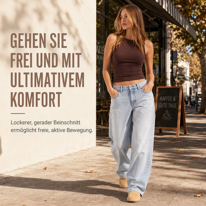 📢📢50%Rabatt!!!🎉✨Damen Retro-Jeans mit hoher Taille und weitem Bein