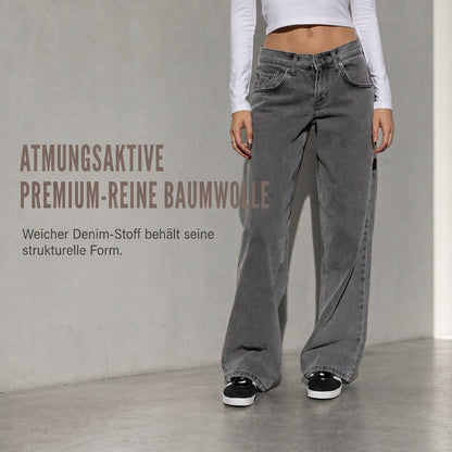 📢📢50%Rabatt!!!🎉✨Damen Retro-Jeans mit hoher Taille und weitem Bein