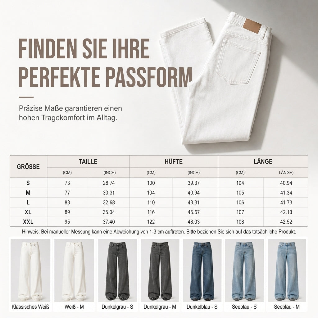📢📢50%Rabatt!!!🎉✨Damen Retro-Jeans mit hoher Taille und weitem Bein