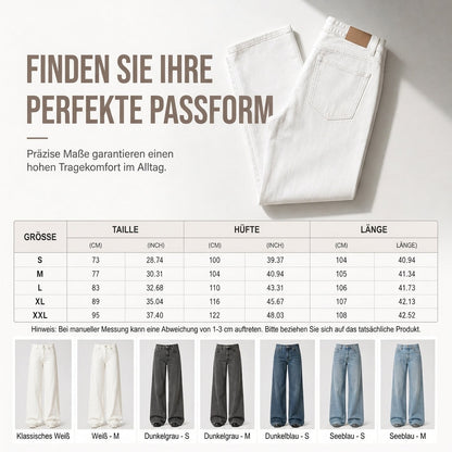 📢📢50%Rabatt!!!🎉✨Damen Retro-Jeans mit hoher Taille und weitem Bein