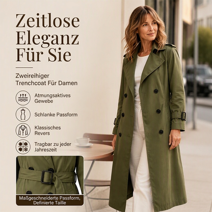 📢📢50%Rabatt!!!🎉✨Zweireihiger langer Trenchcoat für Damen