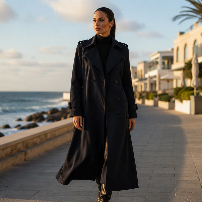 📢📢50%Rabatt!!!🎉✨Zweireihiger langer Trenchcoat für Damen