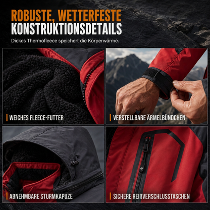 🌸 Paare Outdoor-Mantel mit Kapuze – Fleecegefüttert, verdickt & winddicht – Warm, bequem & immer passend – Ein Must-have für kalte Tage