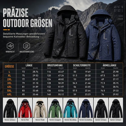 🌸 Paare Outdoor-Mantel mit Kapuze – Fleecegefüttert, verdickt & winddicht – Warm, bequem & immer passend – Ein Must-have für kalte Tage