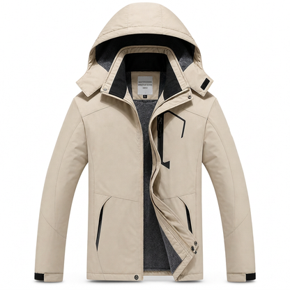 🌸 Paare Outdoor-Mantel mit Kapuze – Fleecegefüttert, verdickt & winddicht – Warm, bequem & immer passend – Ein Must-have für kalte Tage