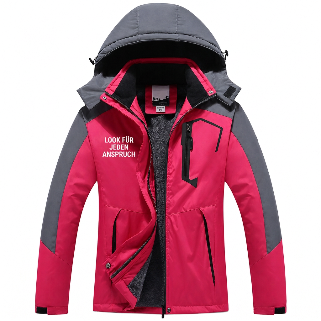 🌸 Paare Outdoor-Mantel mit Kapuze – Fleecegefüttert, verdickt & winddicht – Warm, bequem & immer passend – Ein Must-have für kalte Tage